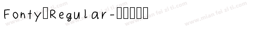 Fonty Regular字体转换